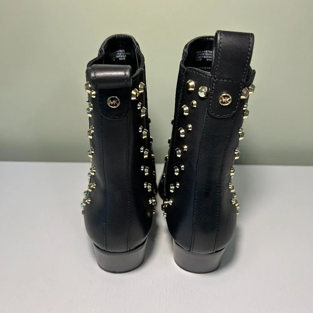 Michael Kors Kinlee Astor Studded Leather Ankle Boot - Picture 4 of 12